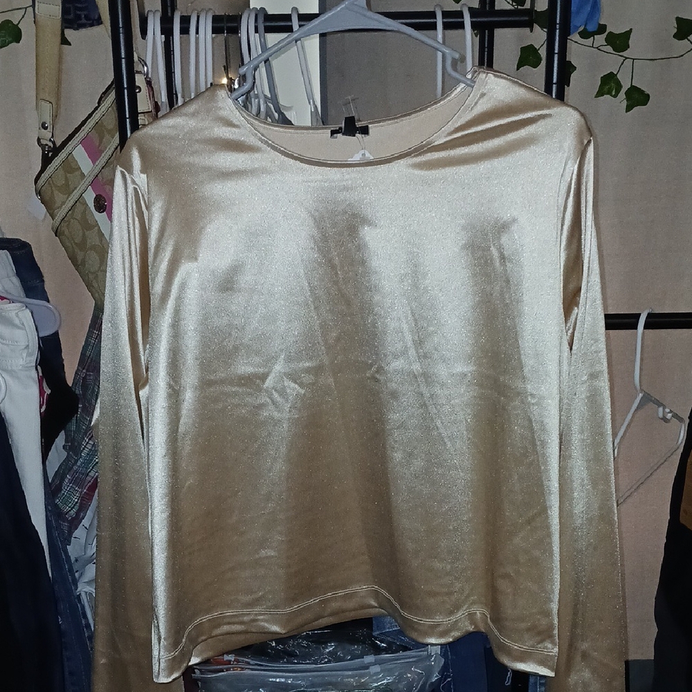 NWT Express  Gold Long Sleeve Top